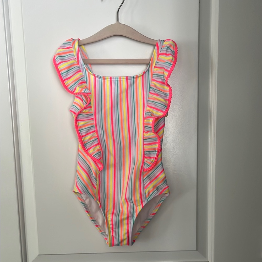 Cat & Jack Striped Ruffle Swimsuit